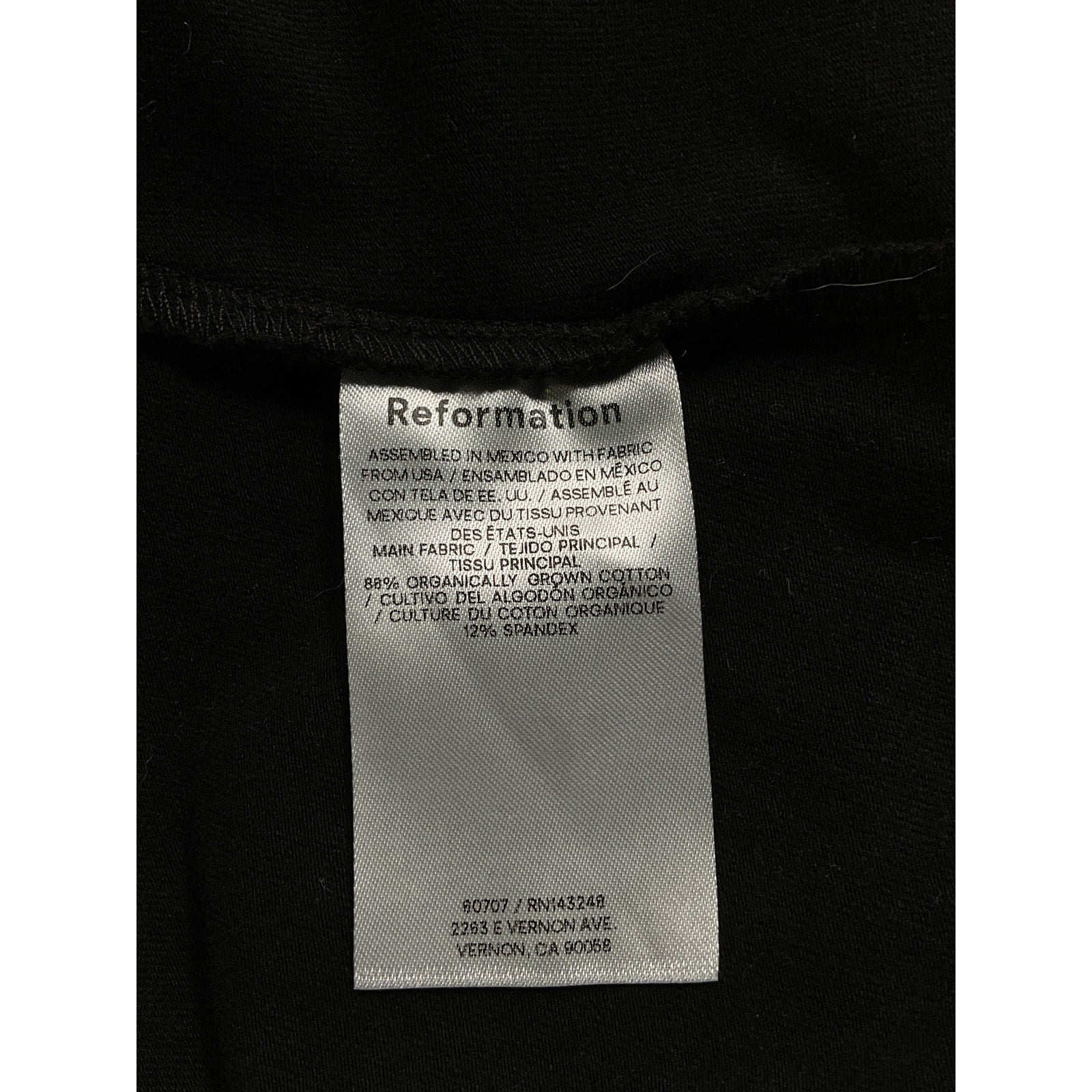 Reformation 'Harper' Black Knit Long Sleeve Top Size M