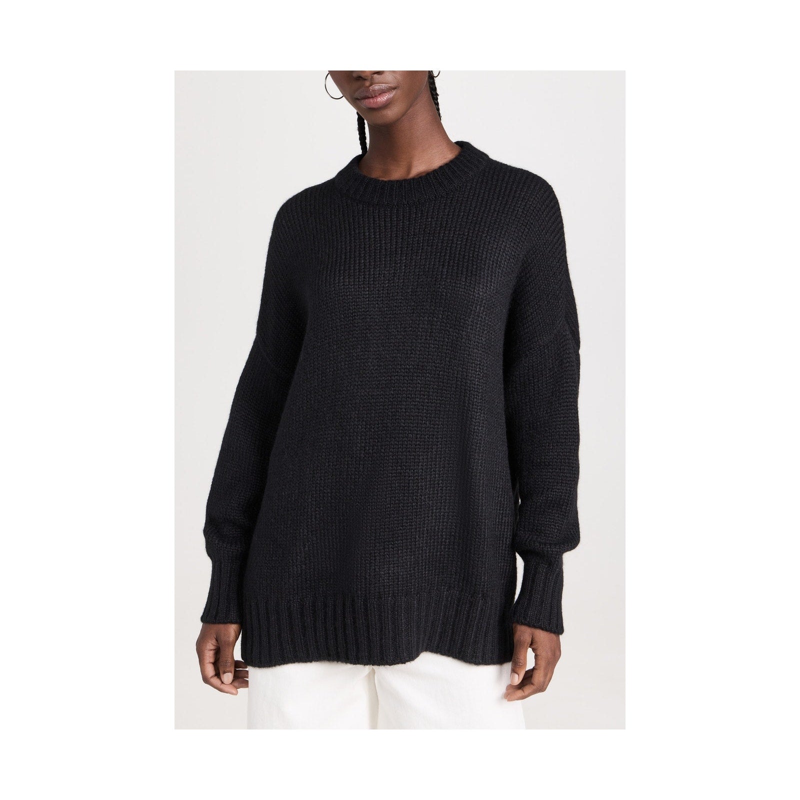 Jenni Kayne 'Alpaca' Black Coccon Crewneck Sweater Size S