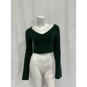 Lapointe Green Merino Wool Off Shoulder Top Size M