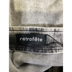 Retrofête Ruched Light Acid Grey Willa Skirt Size L NWT