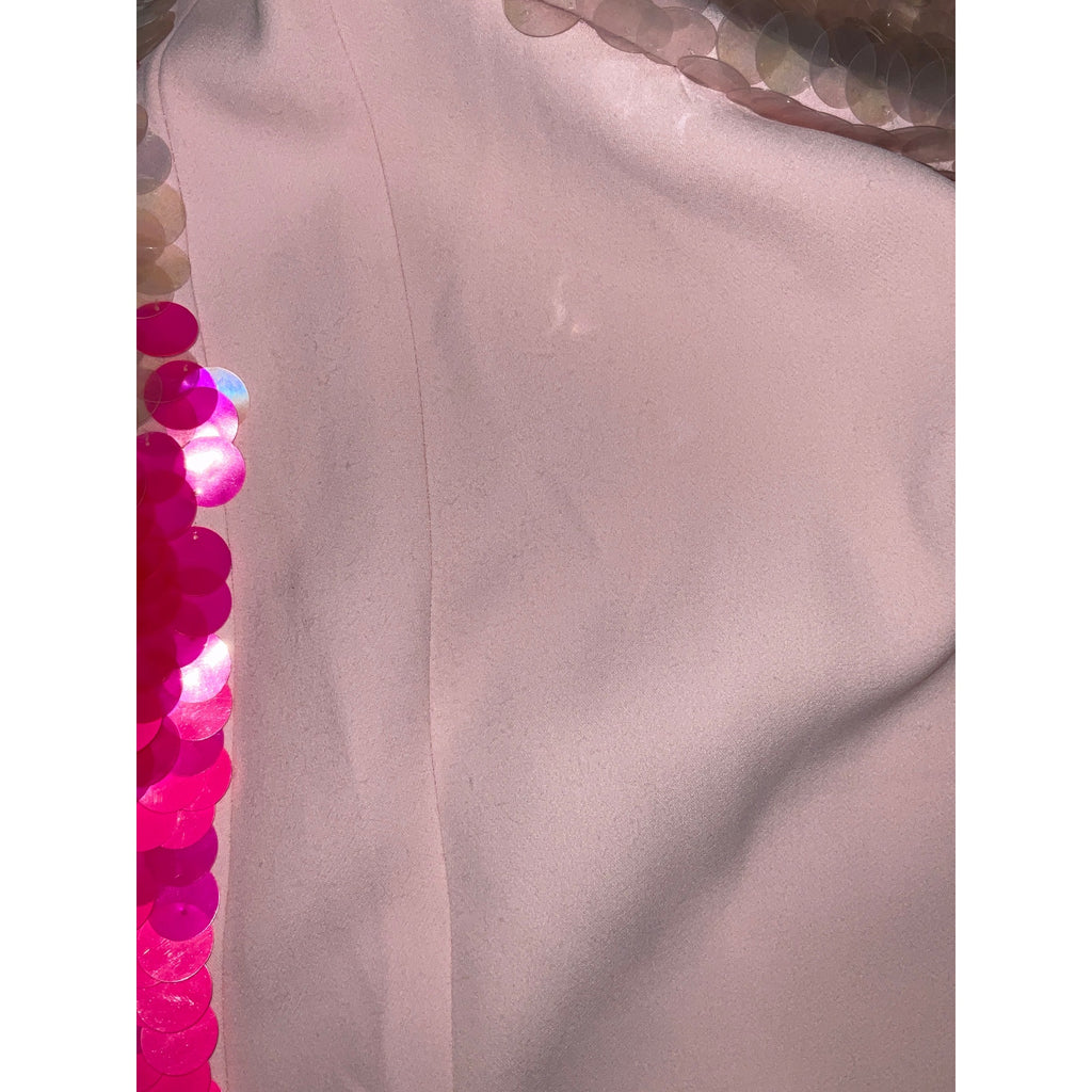 David Koma 'Gradient' Pink Acetate Embroidered Mini Dress Size 2