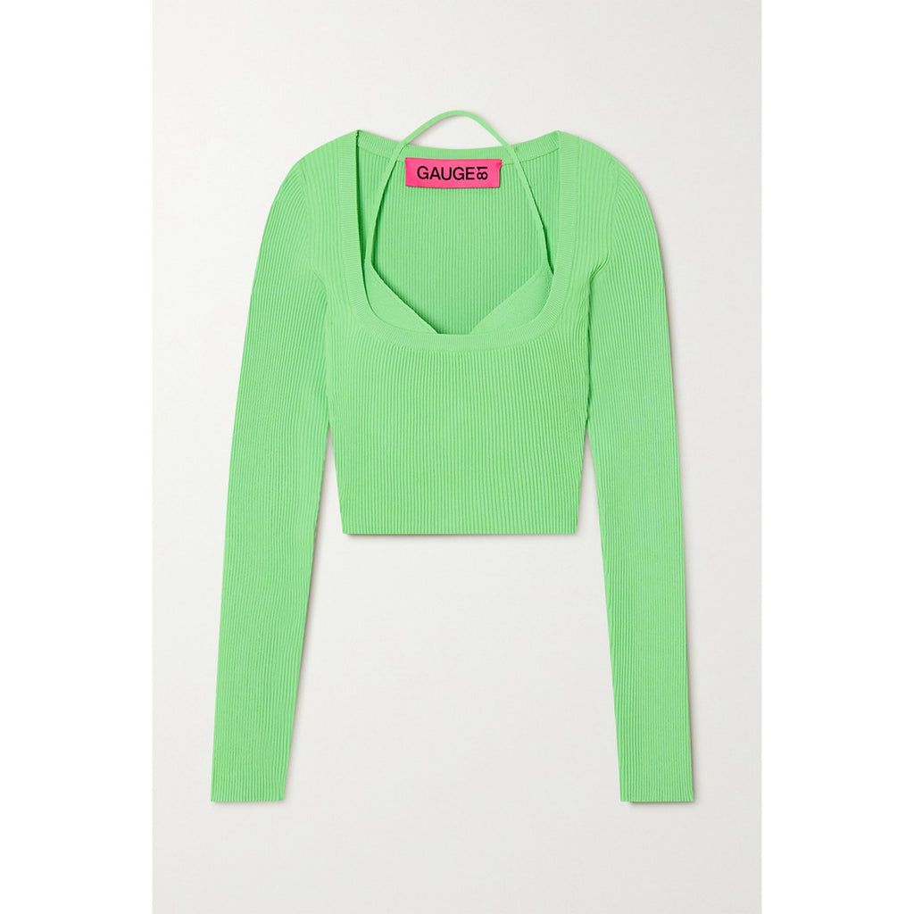 Gauge81 'Yukita' Green Rayon Ribbed-Knit Top Size S