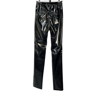 Tibi Glossy Black Tech Patent Skinny Pants Size 0 NWT