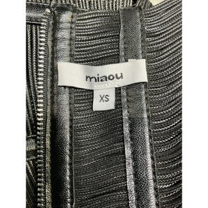 Miaou 'Hannah' Black Polyurethane Jewett Edition Flux Corset Size XS