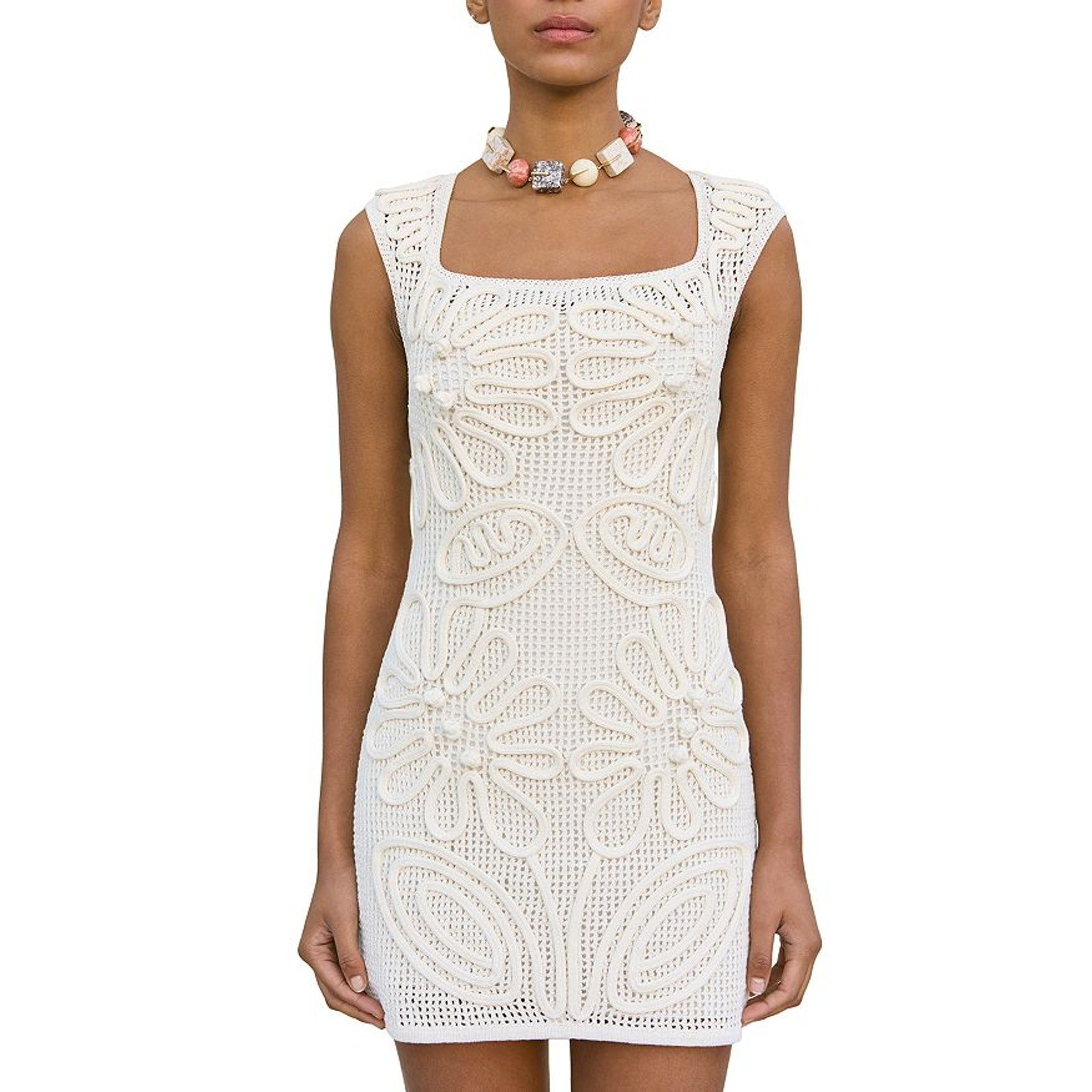 Cult Gaia 'Chimi' Cream Cotton Knit Dress Size XS