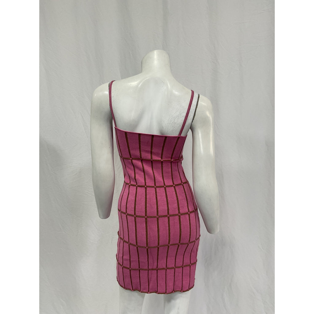 Jacquemus 'La Robe' Pink Viscose Maille Malha Size 38