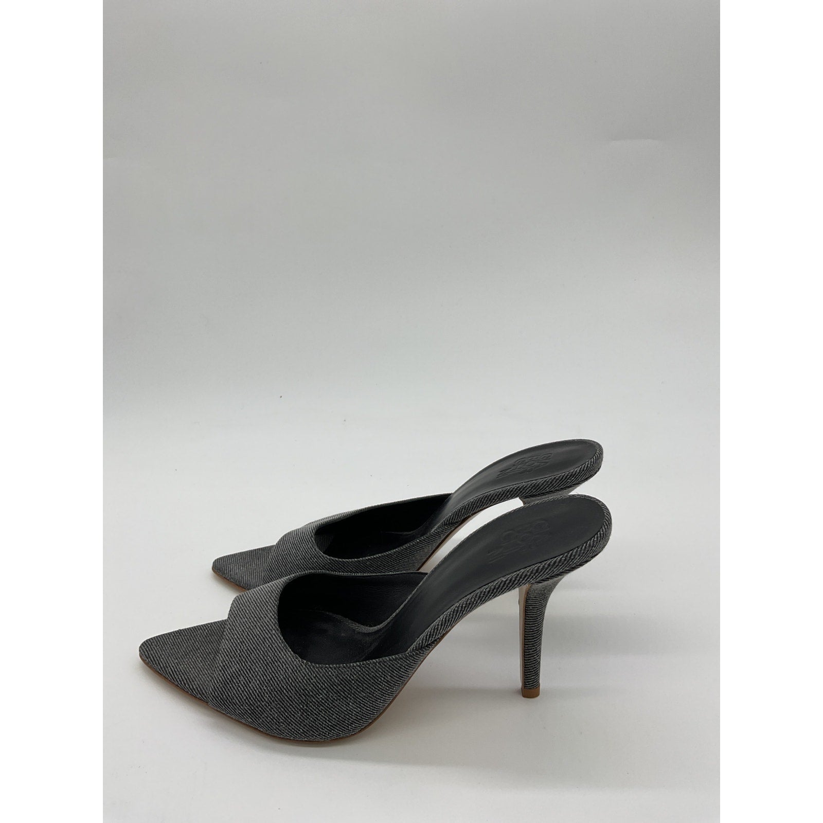 Gia Borghini X 'Pernille Teisbaek' Blue Denim Pointed Mule Size 8.5