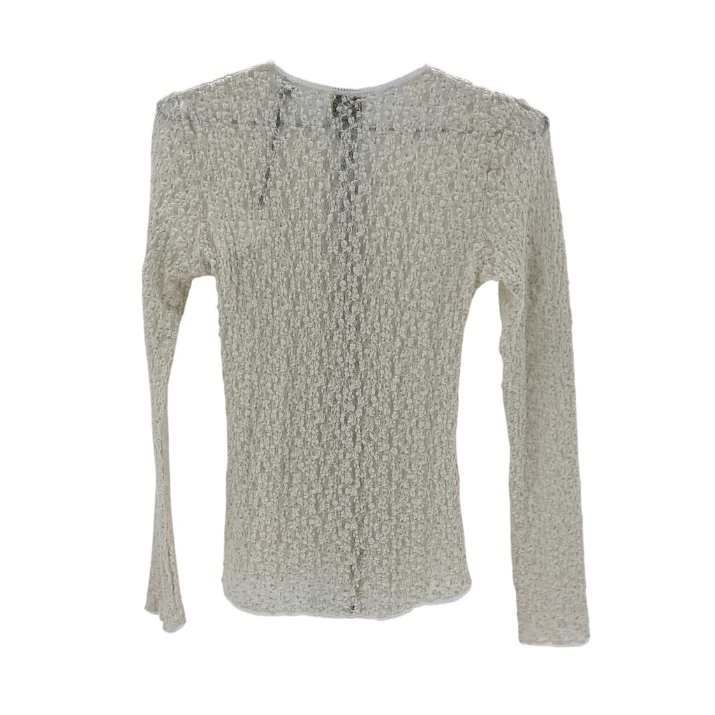 Isabel Marant 'Gaelle' Cream Nylon Floral Stretch Lace Top Size 38