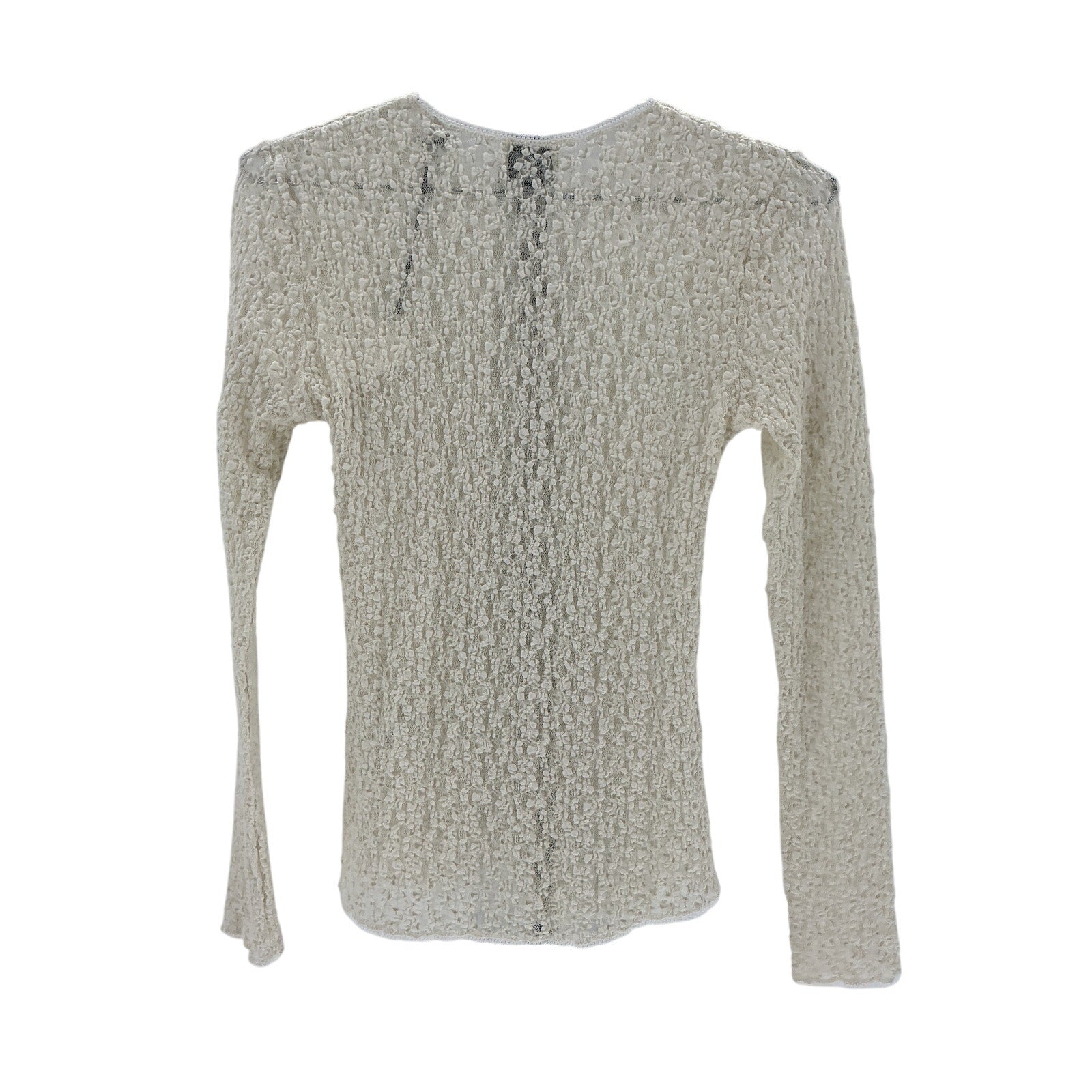 Isabel Marant 'Gaelle' Cream Nylon Floral Stretch Lace Top Size 38