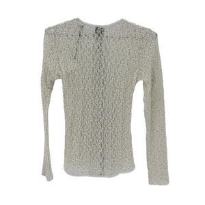 Isabel Marant 'Gaelle' Cream Nylon Floral Stretch Lace Top Size 38