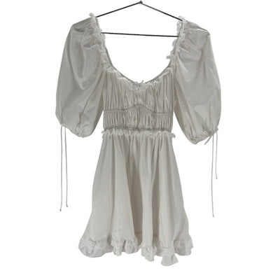 For Love And Lemons Ruffled White Jackson Mini Dress Size XXS
