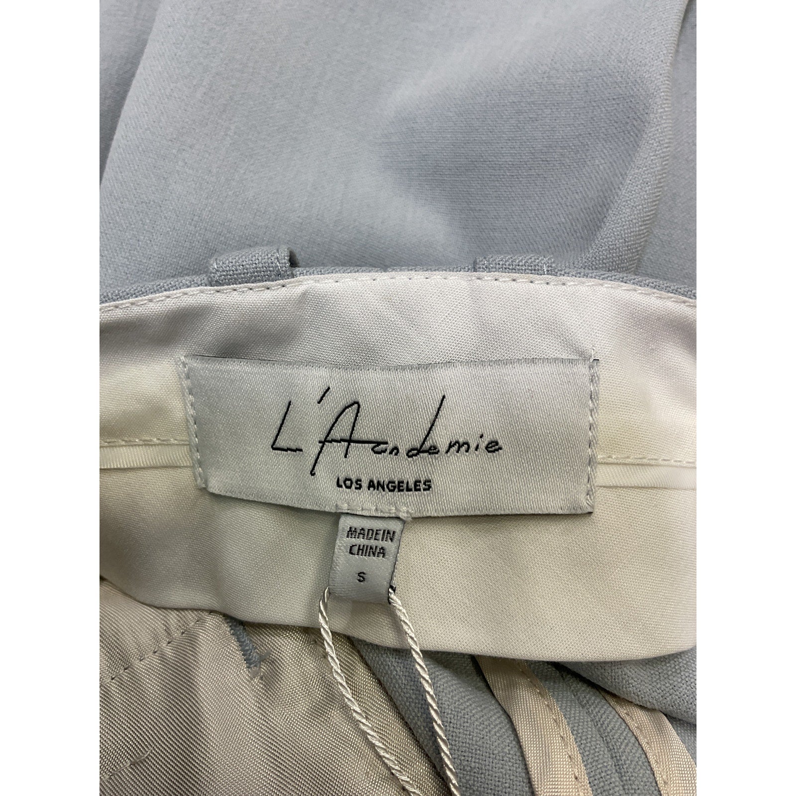 L'Academie 'Prudence' Blue Poly Trouser Size S - NWT