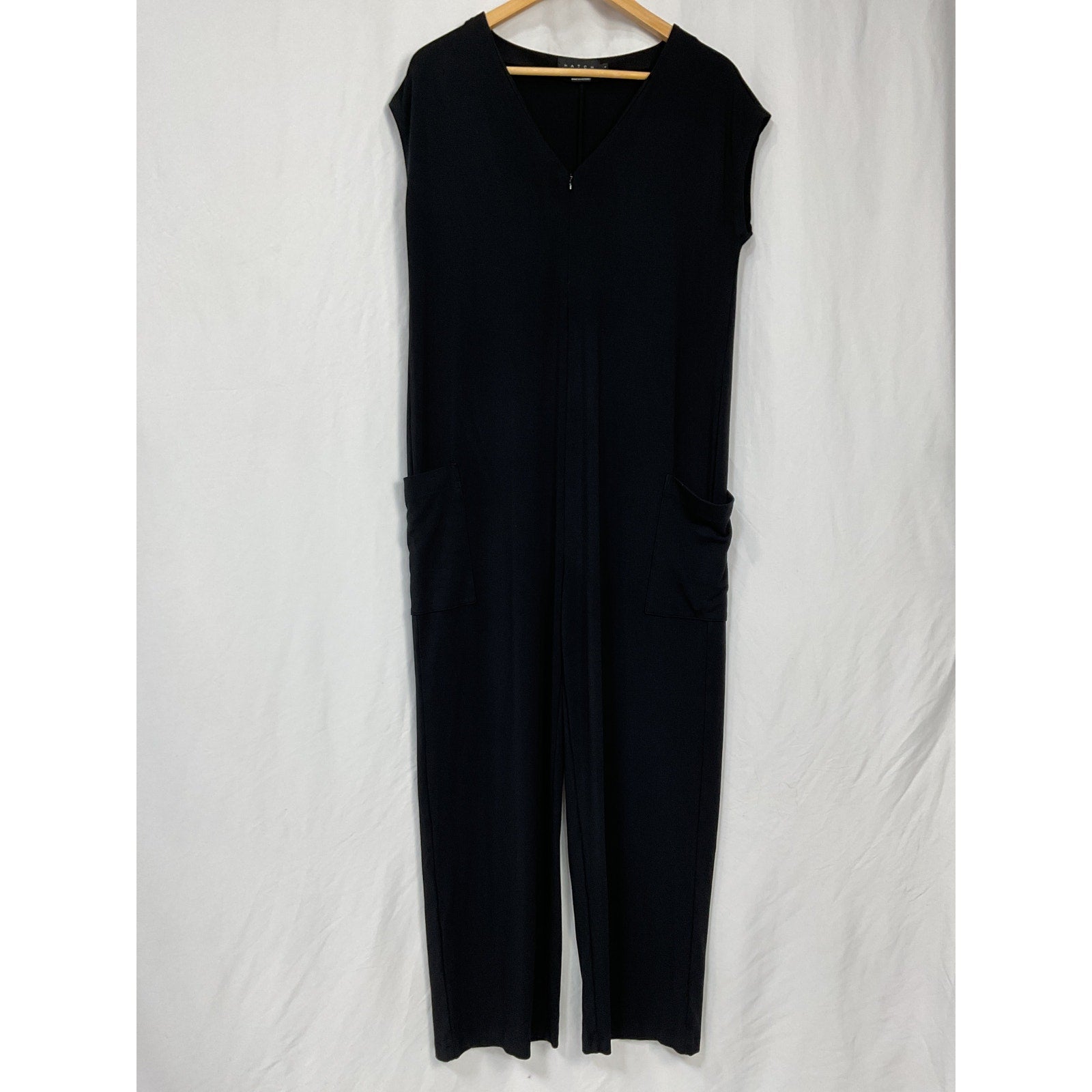 Hatch 'The Charlotte' Black Rayon Jumpsuit Size 1