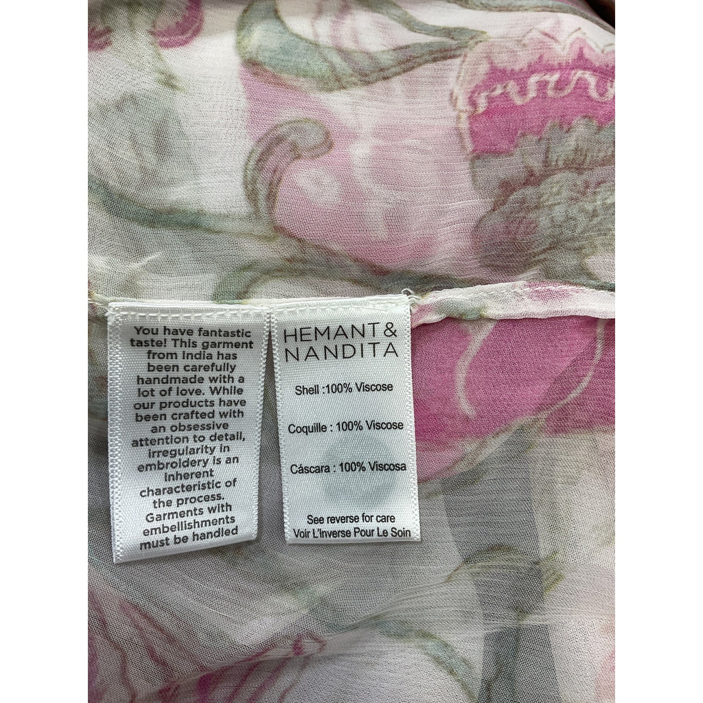 Hemant And Nandita 'Tara' Pink Frilly Shirt Size XS