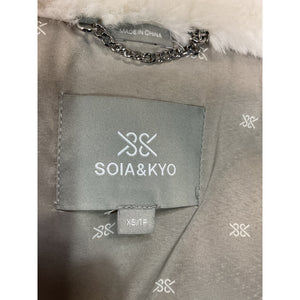 Soia & Kyo 'Bea C' White Faux Leather Jacket Size XS