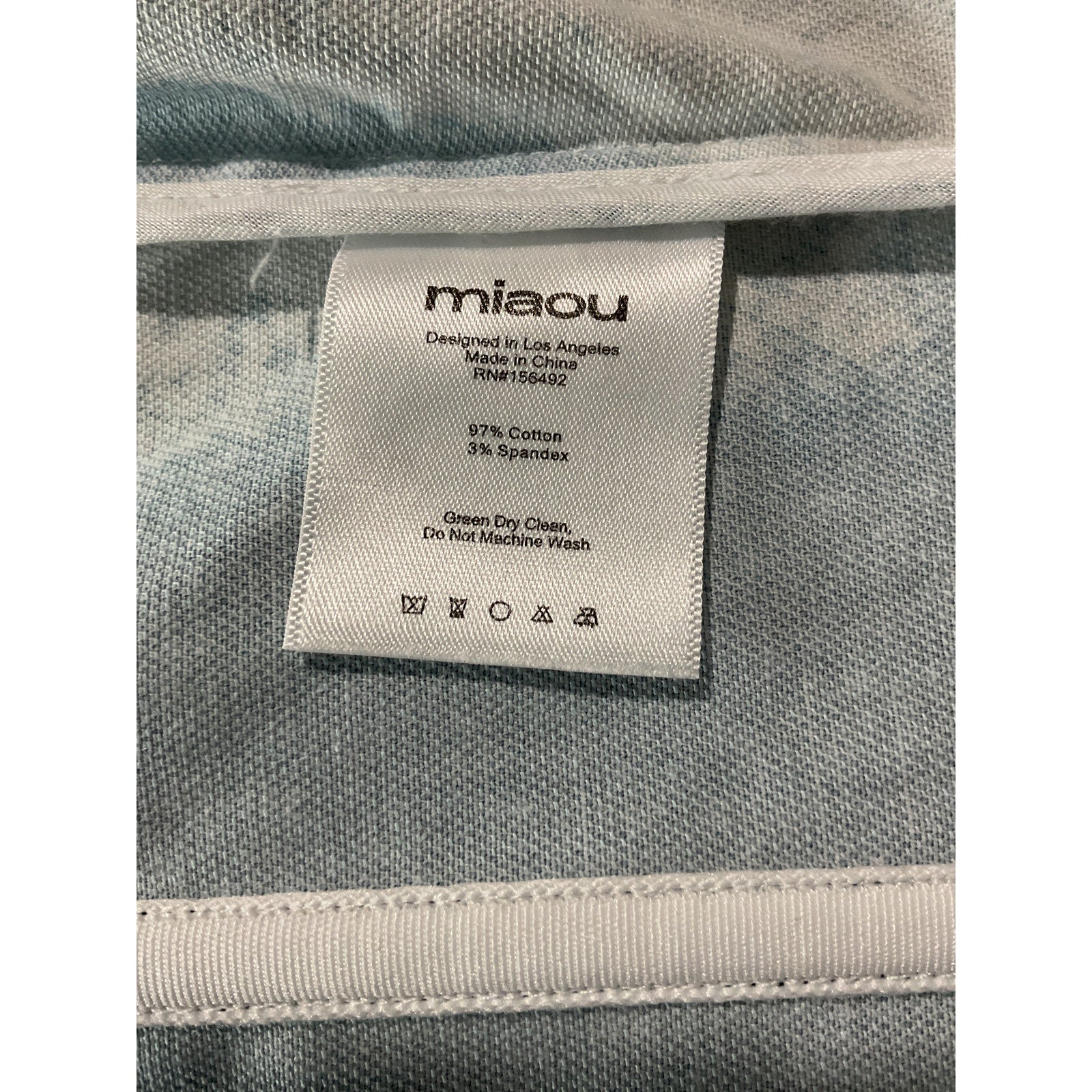 Miaou 'Riley' Blue Cotton Corset Size XS