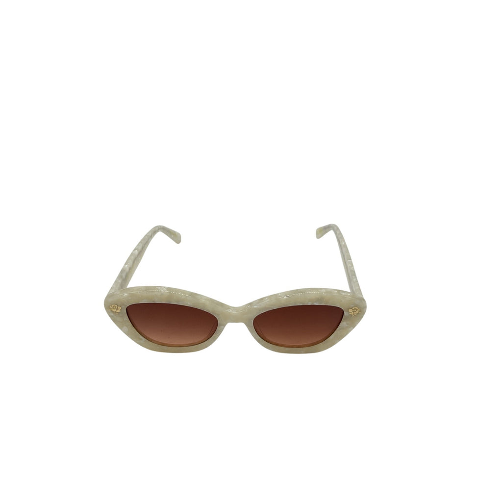 Loveshackfancy 'Hessel' Beige Acetate Sunglasses Size OS