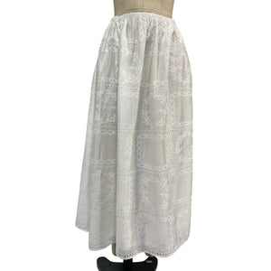 Helsa 'Handkerchief' White Lyocell Midi Skirt Size S