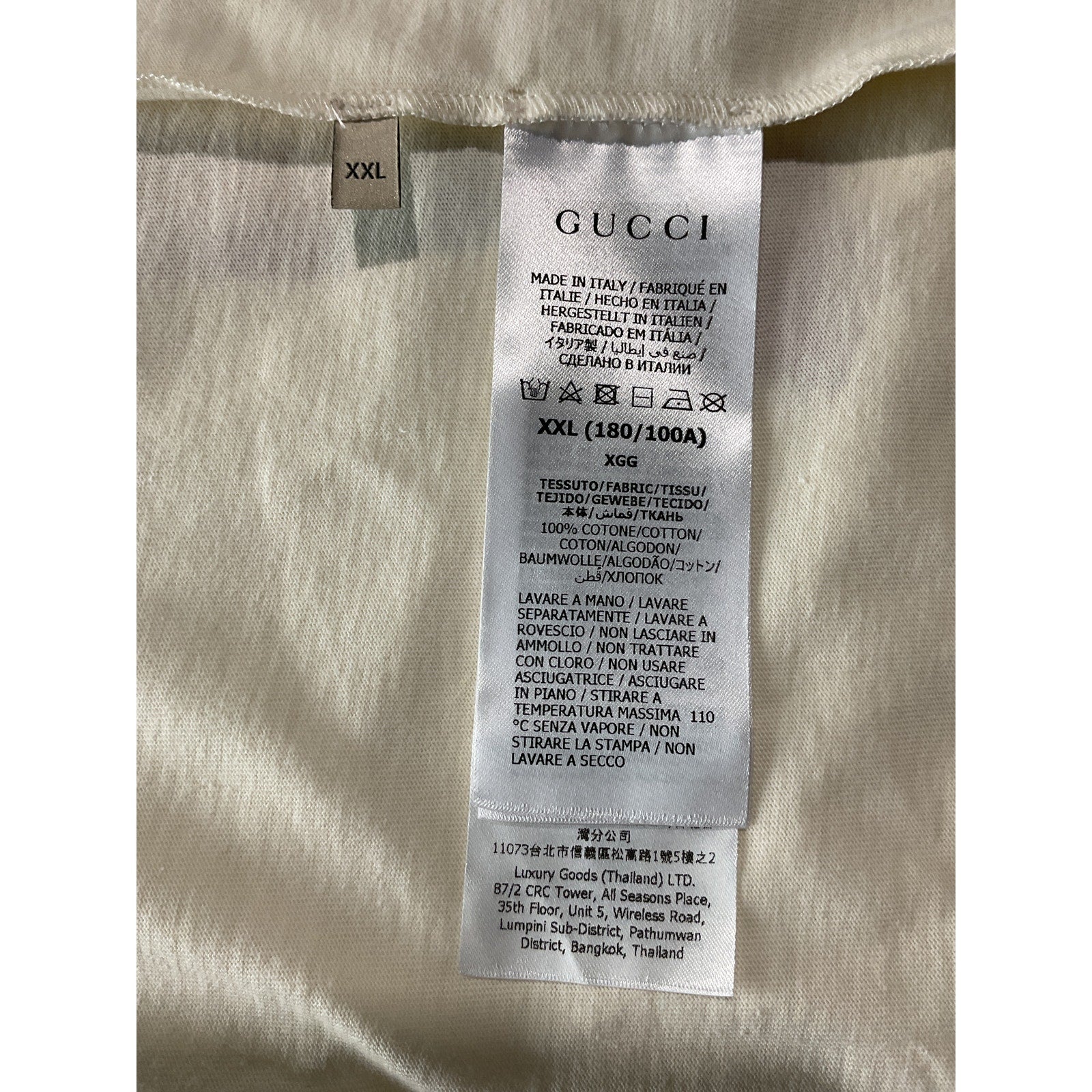 Gucci Adult Club' White Cotton Tank Top Size XXL - NWT