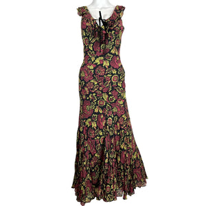 Hill House Home Floral Multicolor Augustina Maxi Dress Size XXS