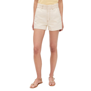 Frame Structured Beige Trapunto Shorts Size 26