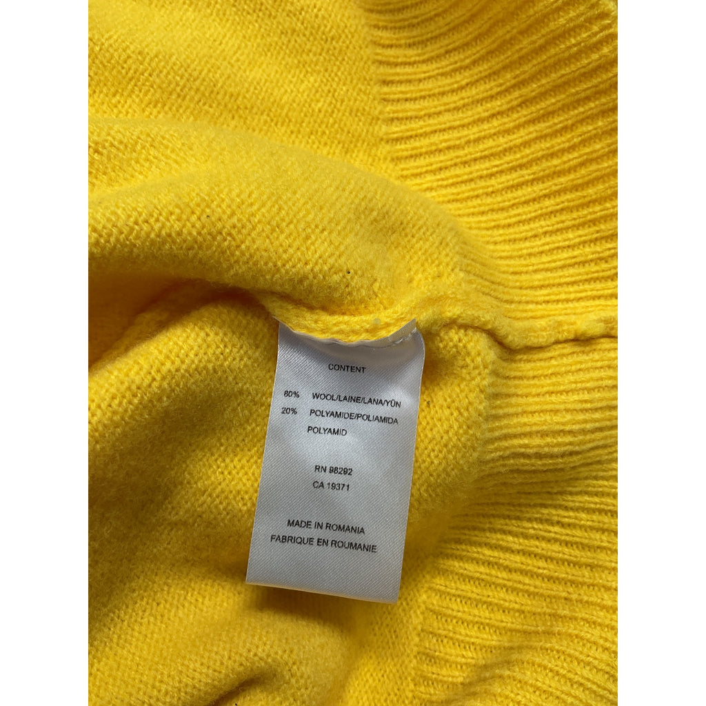 Tibi 'Airy' Yellow Wool Extrafine Wool Circular Origami Pullover Size S / M