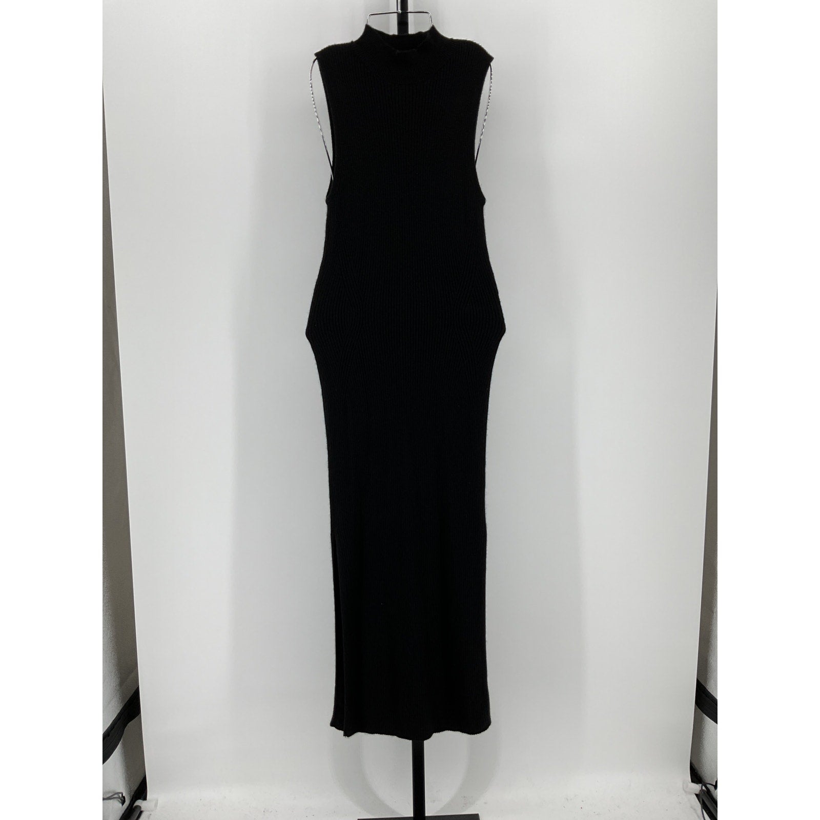 Reformation 'Ida' Black Cashmere Sleeveless Sweater Dress Size L