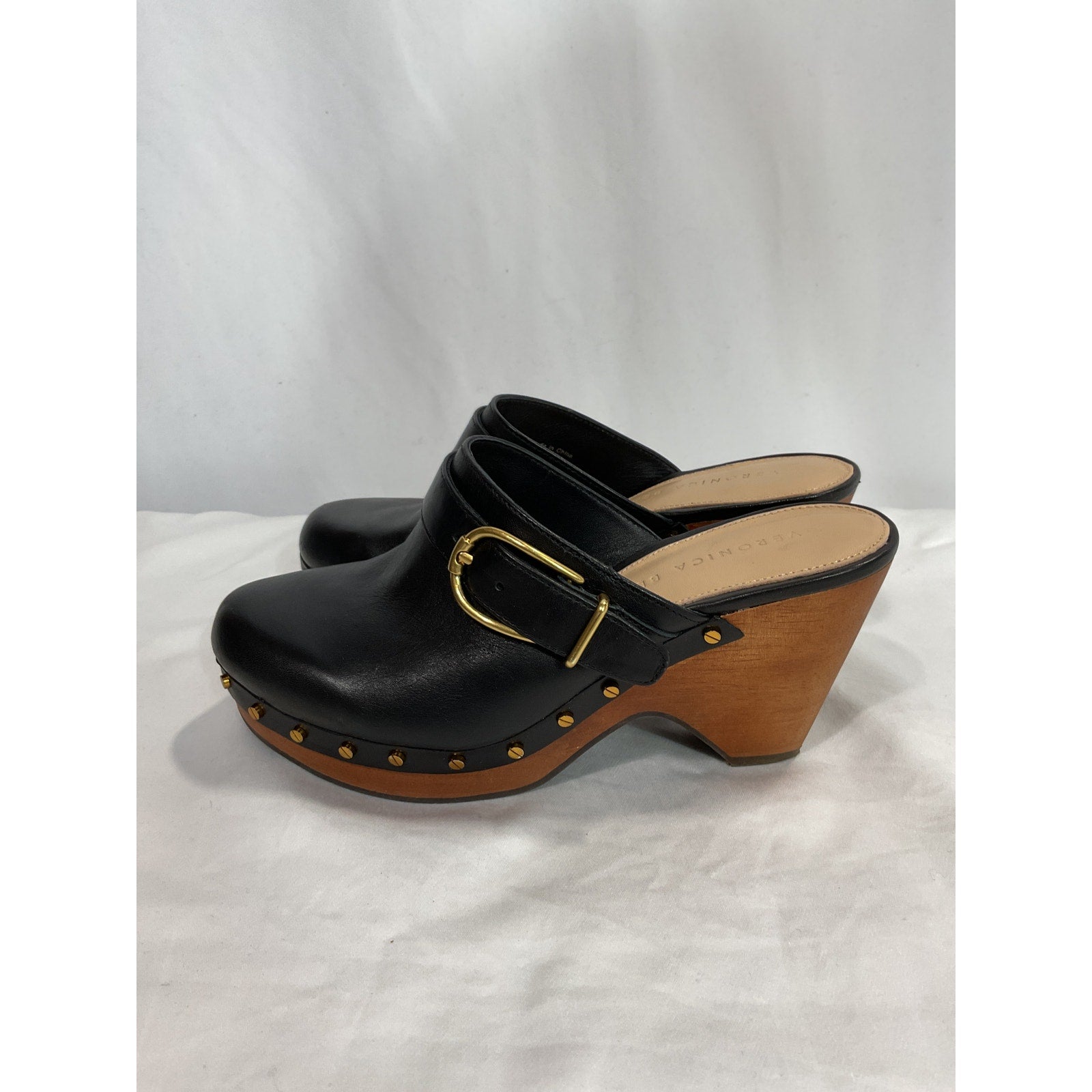 Veronica Beard 'Hendrix' Black Clog Size 6
