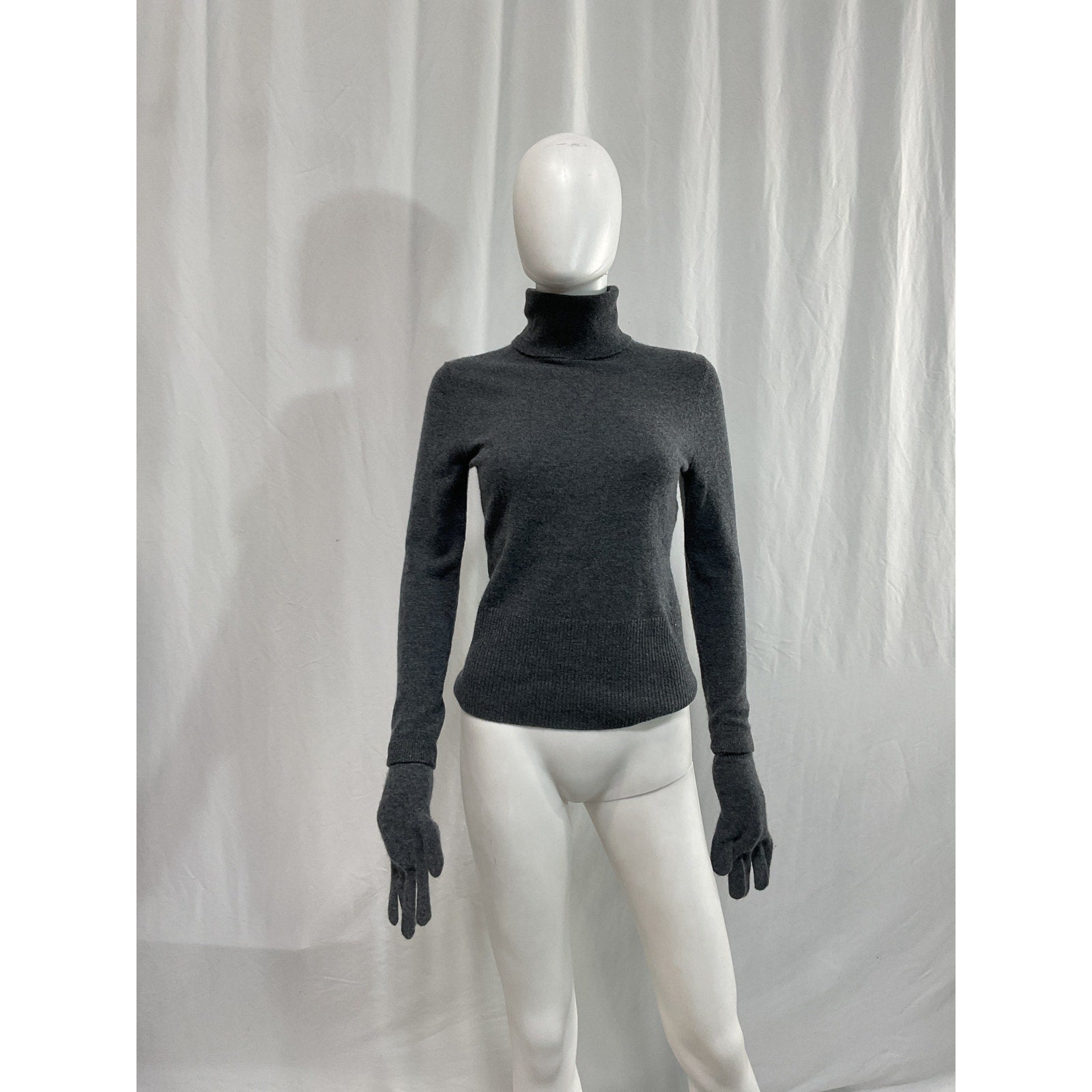 Simkhai 'Dita' Gray Gloved Turtleneck Size S
