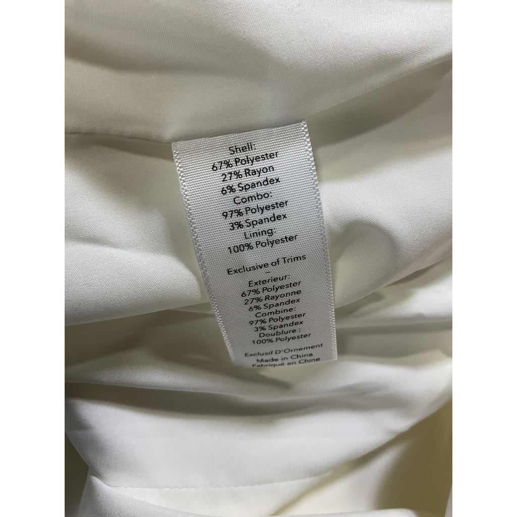 Likely 'Domenica' White Crystal Embellished Satin Bow Crepe Dress Size 6 - NWT