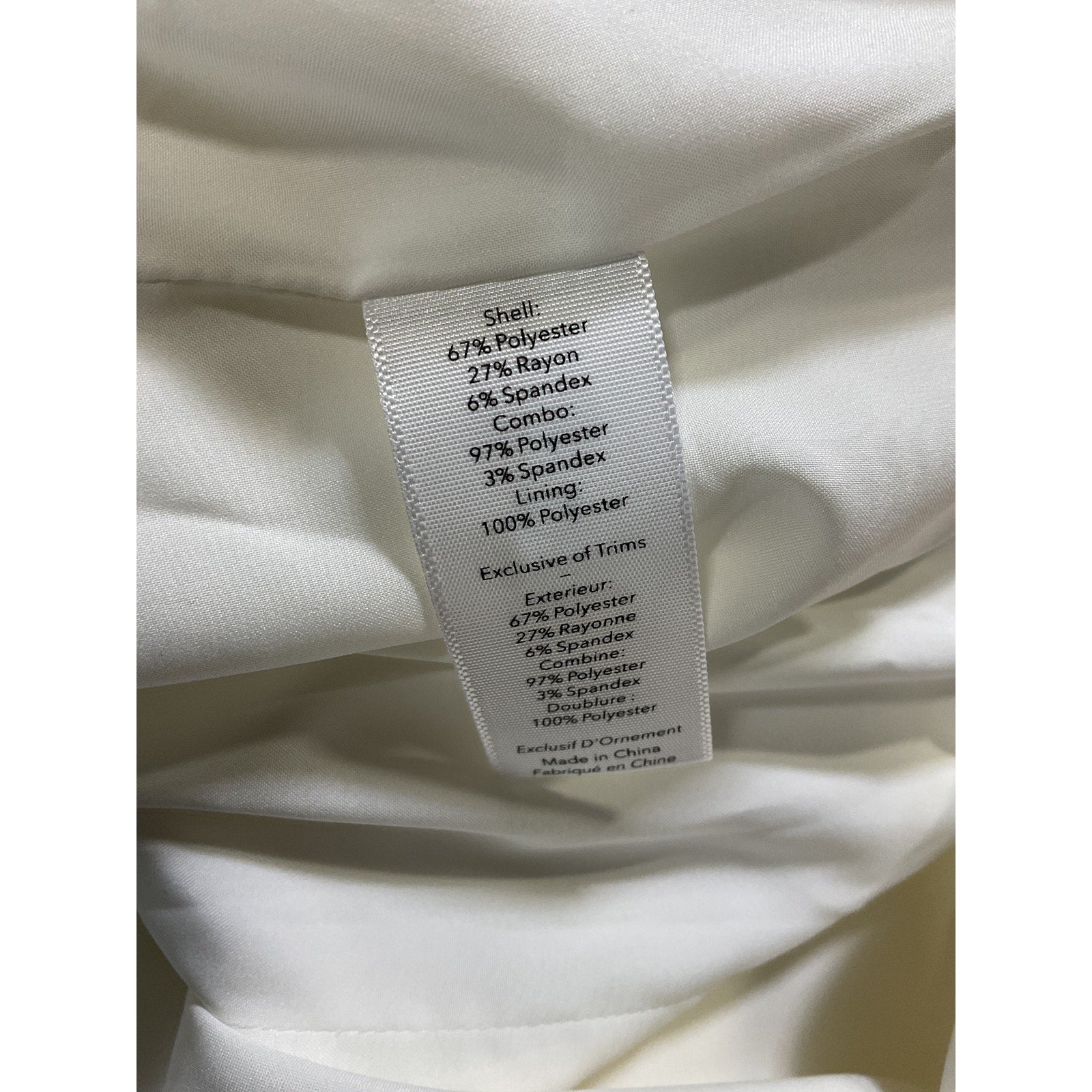 Likely 'Domenica' White Crystal Embellished Satin Bow Crepe Dress Size 6 - NWT