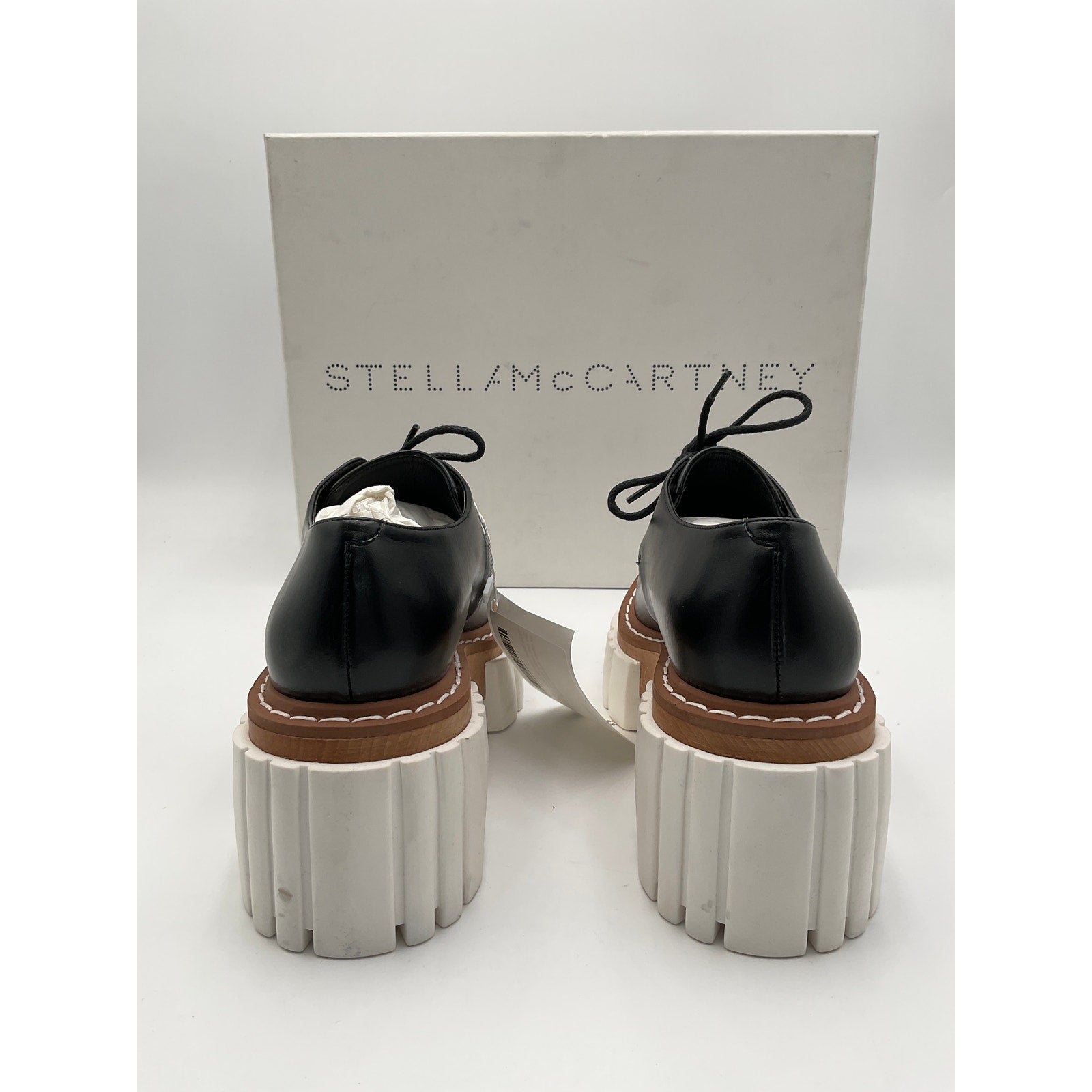 Stella Mccartney 'Emilie' Black Leather Oxford Shoes Size 7