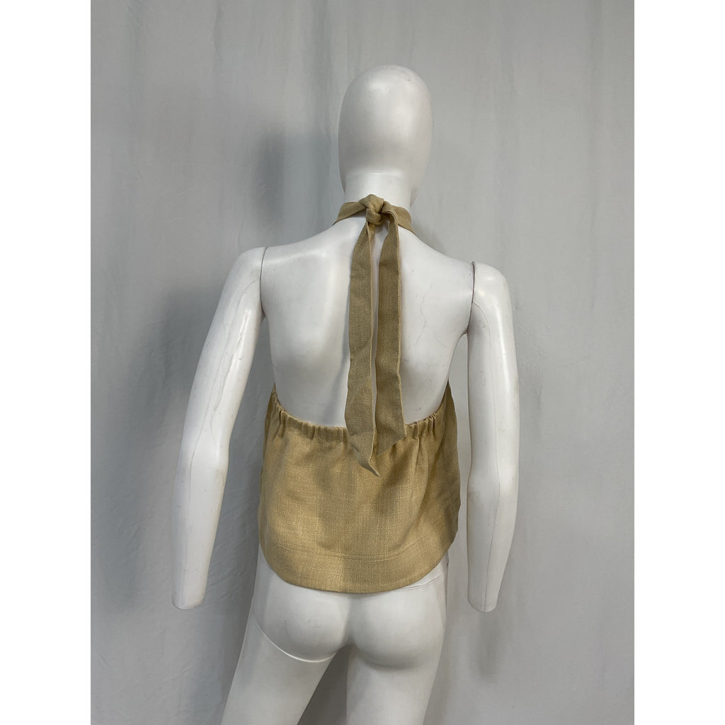 S�zane 'Lelio' Beige Viscose Top Size 6