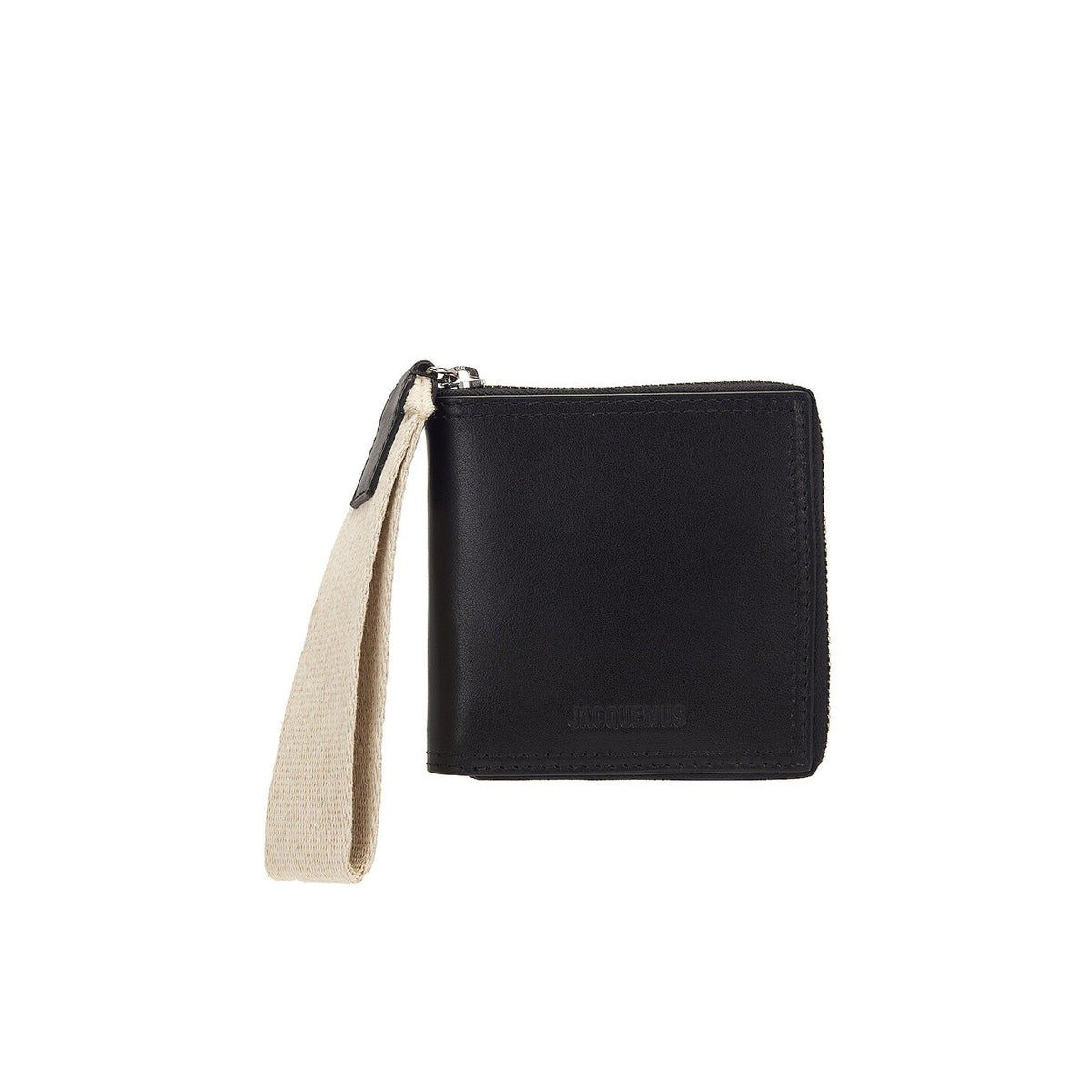 Jacquemus 'Le Carre Rond' Black Leather Handbag