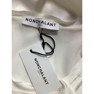 Nonchalant Label Satin Ivory Mel Top Size XL NWT