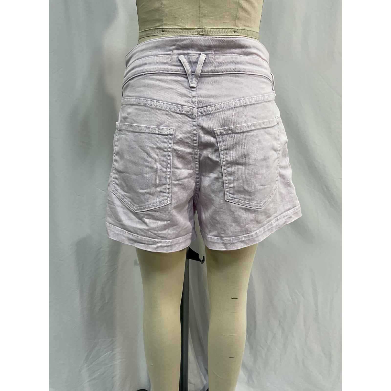 Veronica Beard 'Jaylen' Purple Cotton Pleated Denim Shorts Size 30/10