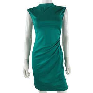 Diane Von Furstenberg Ruched Green Darrius Sheath Dress Size 2 NWT