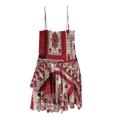 Isabel Marant �toile 'Anka' Red Cotton Mini Dress Size 34