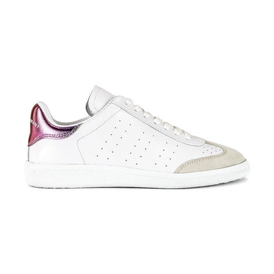 Isabel Marant Classic White & Pink Metallic Bryce Sneakers Size 40 EU / US 10