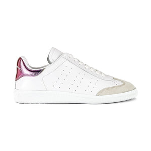 Isabel Marant Classic White & Pink Metallic Bryce Sneakers Size 40 EU / US 10