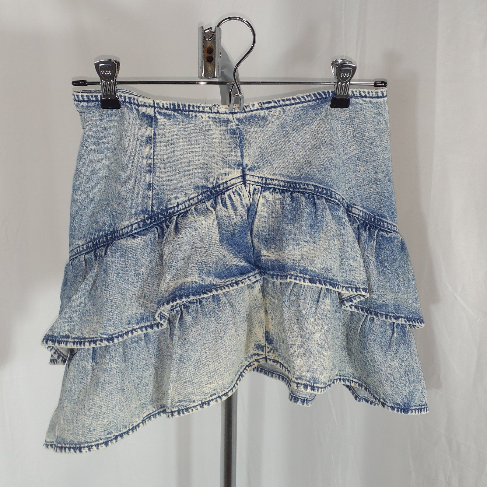 Mother 'The Ruffle' Blue Mini Skirt Size 25