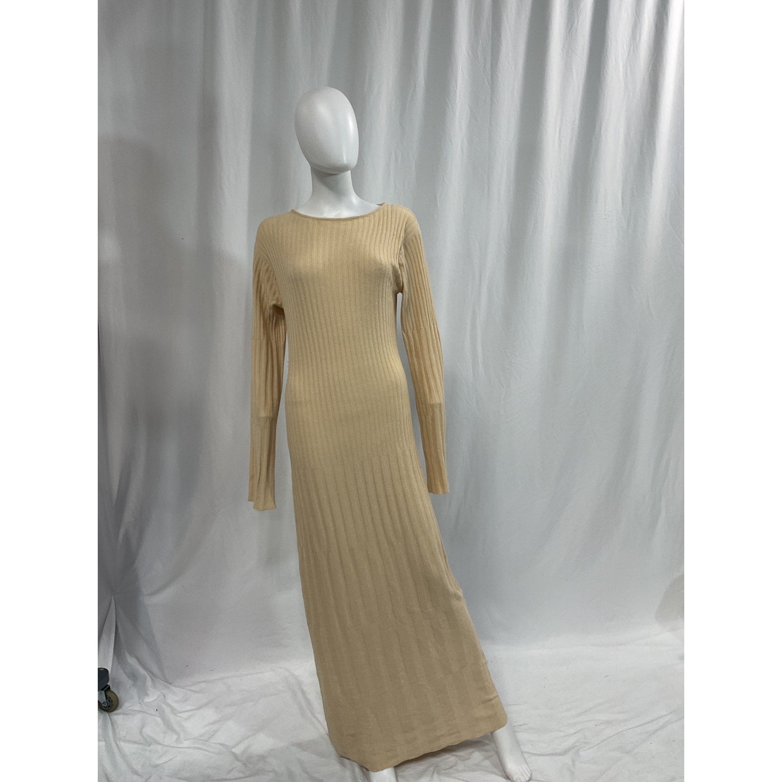 Faithfull The Brand 'Serafia' Beige Maxi Dress Size S