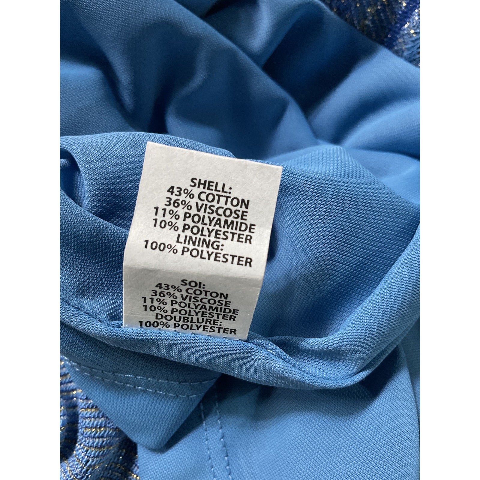 Ramy Brook 'Celeste' Blue Cotton V Neck Long Sleeve Dress Size 4 - NWT
