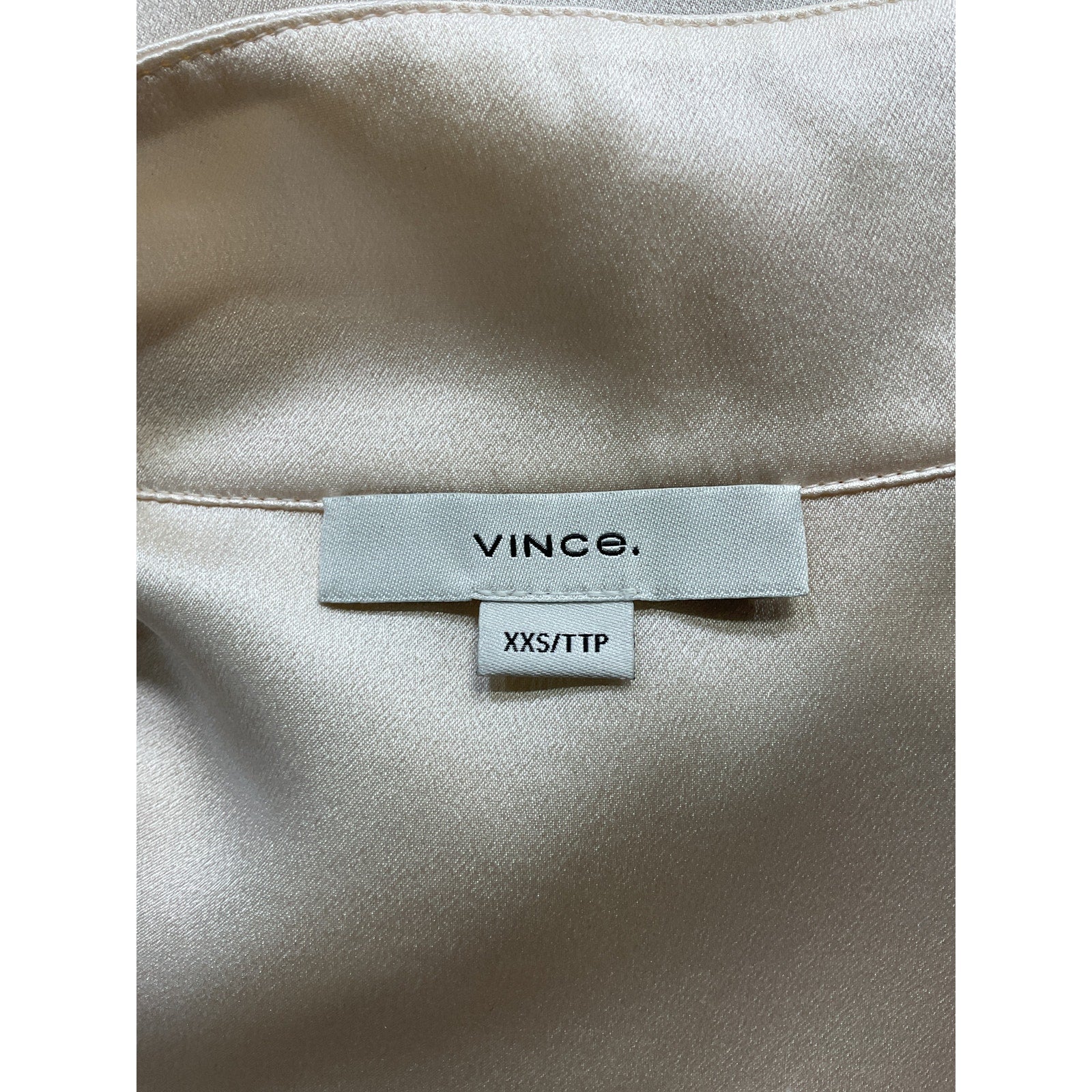 Vince 'Silk' Gold Long-Sleeve Blouse Size XXS