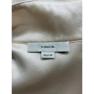 Vince 'Silk' Gold Long-Sleeve Blouse Size XXS