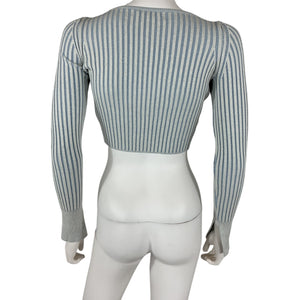 John Elliott Ribbed Sky Piper Cardigan Size 0