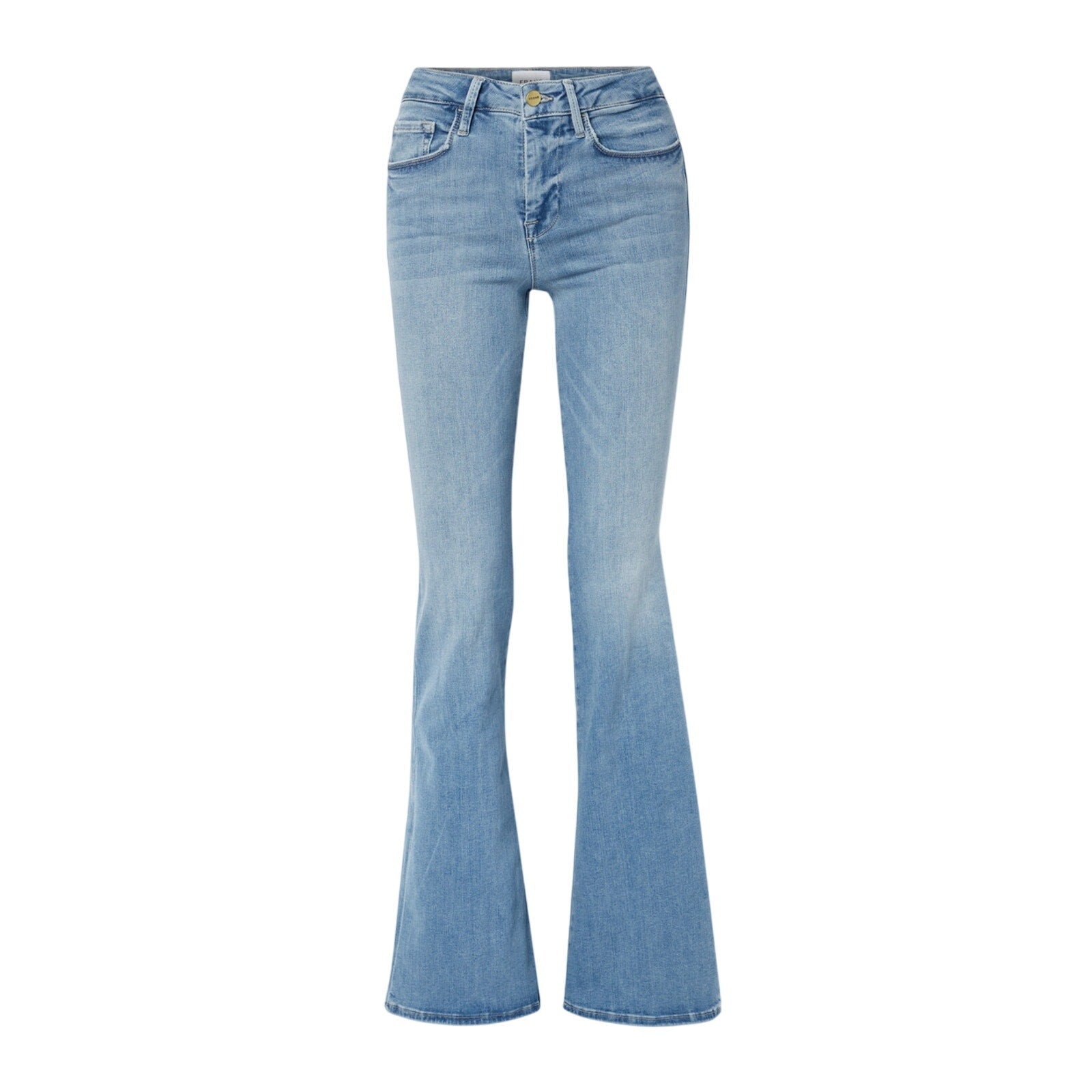 Frame Le One Flare Blue Cotton High-Rise Organic Jeans Size 2