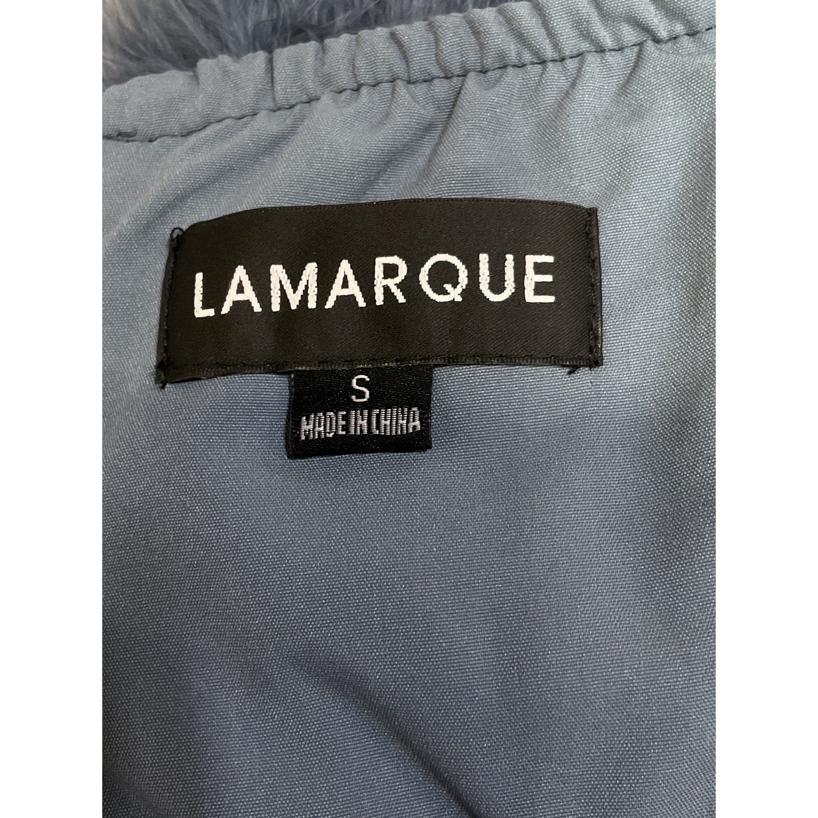Lamarque 'Zaina' Blue Feather Embellished Top Size S