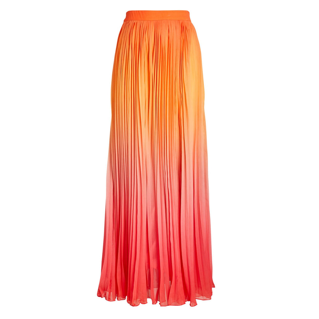 Rococo Sand 'Ombre' Orange Georgette Maxi Skirt Size S