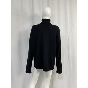 L'Academie 'By Marianna' Black Cotton Ronny Turtleneck Sweater Size S
